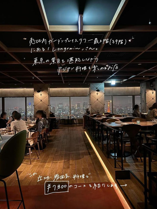 「恵比壽最高層アジアンディナー」🏙️