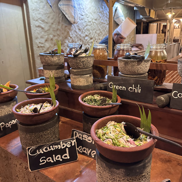 Dining under the grand Banyan Tree