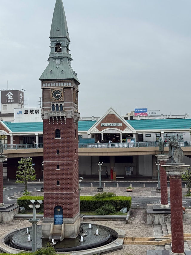 🇯🇵倉敷の旅はここから始まる、北口の時計台が目印