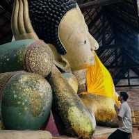 วัดสามวิหาร พระนอนองค์ใหญ่ อายุ 600 ปี