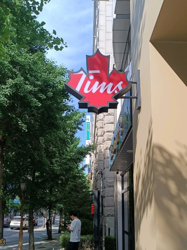 沒想到분당也有Tim Hortons 的分店