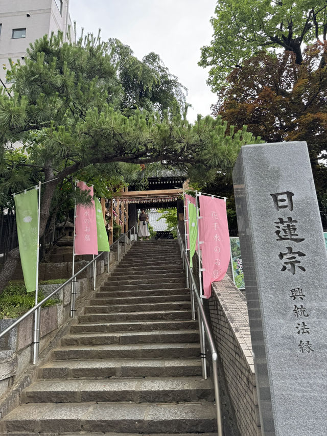 花手水と切り絵の御朱印が美しいお寺