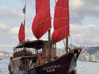 Sailing on the Dukling: My Sunset Cruise of Victoria Harbour! 🇭🇰🌅
