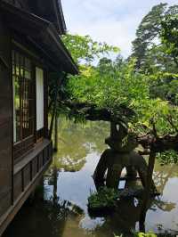 金澤｜兼六園茶亭建築〔夕顏亭與伯牙絕琴的手水鉢〕