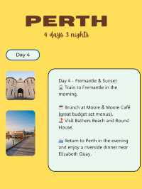 Perth 4 days itinerary