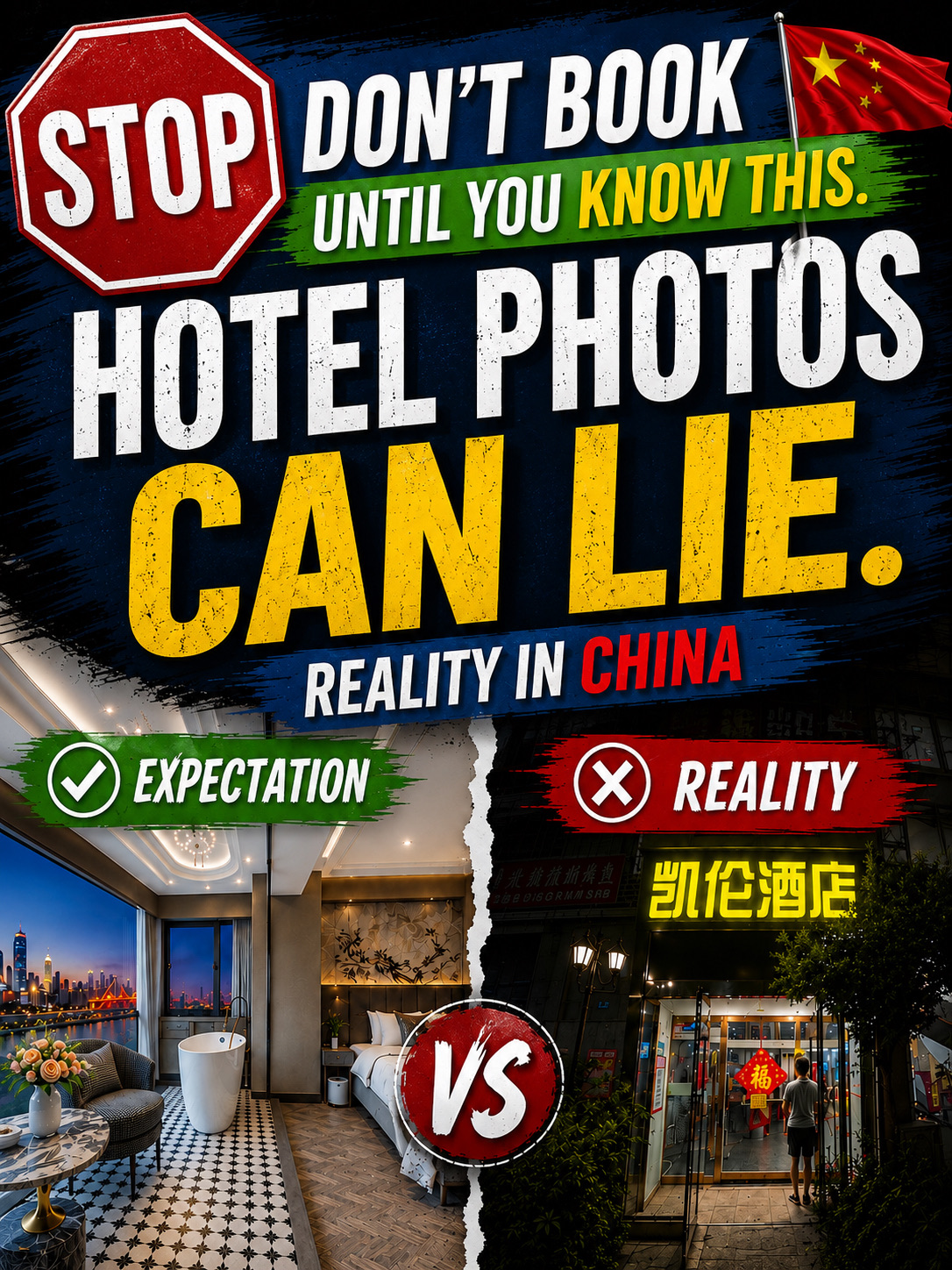 Hotel Photos Can Lie.
This happened to me in Chongqing.
The photos on another Chinese OTA looked amazing — modern rooms, luxury river views, boutique hotel vibes.
But the moment I stepped into the lobby, I knew something was wrong.
The entire lobby smelled heavily of cigarette smoke.
The room was old and worn out.
Bed linens had a smell.
Windows were stained with marks.
Bathroom looked completely different from the listing photos.
Worst part?
It wasn’t even a standalone hotel.
The “hotel” was inside a shared residential building where anyone could enter freely. Only certain floors were hotel rooms. It honestly felt unsafe.
I checked out after one night.
A few tips that may save your trip:
· Check guest-uploaded photos, not just official photos
· Read the newest reviews first
· Be careful of “luxury” hotels with prices that look too cheap
· Search the hotel on maps before booking
· Use more established booking platforms with stronger support
China has many fantastic hotels.
But this experience reminded me not to trust OTA photos blindly.
Save this for your next China trip.
Would you still stay after seeing the real photos?
#holidayitinerary #china #chongqing #chinatravel #hotelreview #traveltips #travelwarning #travelchina #asiatravel #budgettravel #crumplednomad #chongqingtrip #chinatrip