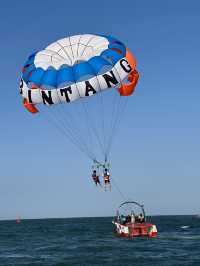【Nusa Dua beach 努沙牡瓦海灘: 水上活動Paragliding 觀看整個大海！】