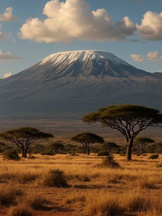 アフリカの屋根：タンザニア・キリマンジャロ山 。