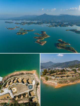 Not abroad! It's really Heyuan! The newly opened lake view log cabin in Wanlv Lake