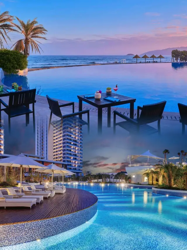 쌍월만의 아름다운 야경--후이저우 쌍월만 탄위에 두시티안리 리조트