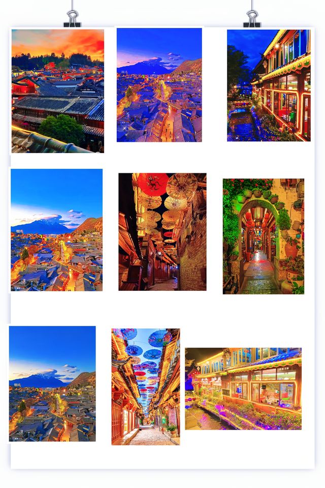 探索未知嘅精彩：夜晚嘅麗江古城燈火闌珊  喺路上：記錄每一處風景與感動 用腳步丈量世界 雲南麗江古城