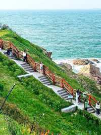 10月青島必打卡燕兒島木棧道錯峰拍照首選！