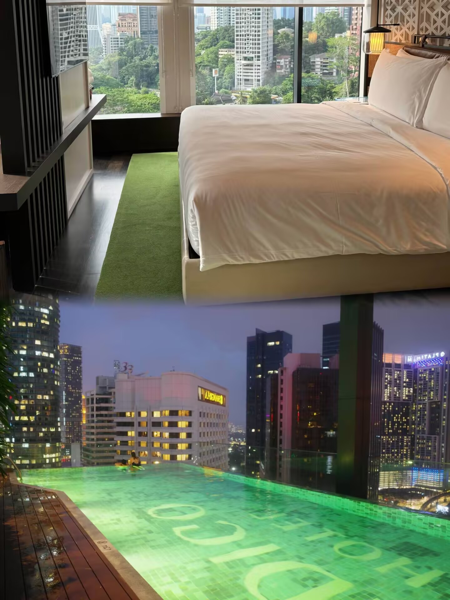 Hotel Indigo Kuala Lumpur – Super Seru dan Super Nyaman! 🎉

✨Lokasi Hotel
Hotel Indigo Kuala Lumpur berlokasi strategis di jantung kota Kuala Lumpur! Jaraknya sekitar 3,4 kilometer dari Menara Kembar Petronas, cukup naik taksi sebentar. Selain itu, terdapat banyak pilihan tempat makan dan hiburan menarik di dekatnya, menjadikannya tempat menginap yang sempurna untuk menjelajahi Kuala Lumpur.

🏠Lingkungan Hotel
Sejak Anda melangkah masuk ke hotel, Anda akan merasakan suasana Peranakan (Peranakan Malaysia) yang semarak. Desain lobinya sangat artistik, membuat Anda merasa seperti berada di tempat yang penuh cerita. Kamar-kamar tamu juga dirancang dengan cermat; meskipun tidak besar, setiap detailnya luar biasa, dan tempat tidurnya sangat nyaman, menjamin tidur malam yang nyenyak. Setiap kamar juga menampilkan karya seni yang semarak dan furnitur yang nyaman, memungkinkan Anda bersantai setelah perjalanan panjang.

🏊‍♀️Kolam Renang Atap
Kolam renang atap hotel patut mendapat perhatian khusus! Berendam di tepi kolam renang, dengan semilir angin menerpa wajah, dan menikmati panorama Kuala Lumpur sungguh menenangkan. Bayangkan menikmati liburan santai sambil berenang di bawah sinar matahari – sungguh nikmat!

🍔Restoran Terdekat】Kuala Lumpur adalah surga kuliner, dan area di sekitar Hotel Indigo sungguh surga kuliner. Misalnya, Nandos wajib dicoba di Malaysia, dan harganya bahkan lebih murah daripada di Singapura. Petaling Street, sekitar 1,3 kilometer dari hotel, menawarkan beragam jajanan kaki lima autentik Malaysia, dijamin memuaskan selera Anda.

🏛️Objek Wisata Terdekat】Selain Menara Kembar Petronas, terdapat banyak objek wisata menarik lainnya di sekitar hotel. Alun-alun Merdeka berjarak sekitar 1,5 kilometer, tempat Anda dapat merasakan pesona sejarah Kuala Lumpur. Hotel ini juga berlokasi strategis di dekat stasiun kereta bawah tanah, sehingga memudahkan Anda untuk berkeliling.

🎉Momen Tak Terlupakan
Hotel dengan penuh perhatian memberikan hadiah selamat datang saat check-in. Berjalan-jalan di area publik hotel mengungkap banyak detail desain kecil yang menarik – salut untuk para desainernya! Dan suatu kali, sambil menyaksikan matahari terbenam di tepi kolam renang, semua rasa lelah saya seakan sirna.

💡Ringkasan: The Indigo Kuala Lumpur sungguh permata tersembunyi! Desainnya memukau, dan area sekitarnya menawarkan semua yang Anda inginkan untuk bersantap, hiburan, dan berbelanja. Meskipun lokasinya yang berada di lereng bukit mungkin membuat berjalan kaki ke beberapa tempat agak merepotkan, hal itu tidak mengurangi daya tariknya secara keseluruhan, menjadikannya pilihan utama saya untuk akomodasi di Kuala Lumpur. Sayangku, lain kali Anda ke Kuala Lumpur, Anda wajib mencoba hotel ini! Percayalah, Anda akan menyukainya! ❤️