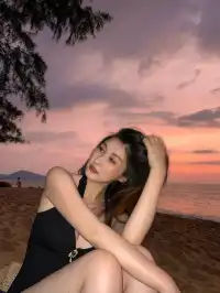 太美了！拍到了落日橘子海灘！