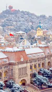 12.13下雪的青島瘋了