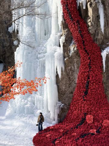 瀋陽周辺の旅｜超美しいブルーアイスの滝を見つけた！！！