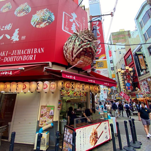大阪観光グルメ！道頓堀でたこ焼き満喫
