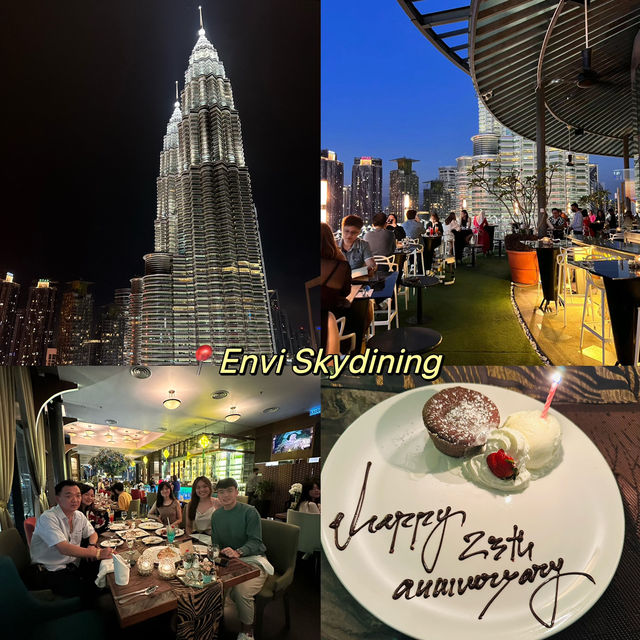 Rooftop Skydining with KLCC View 🌃 Envi Skydining