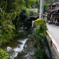 Old Thai Village surrounded by mountains