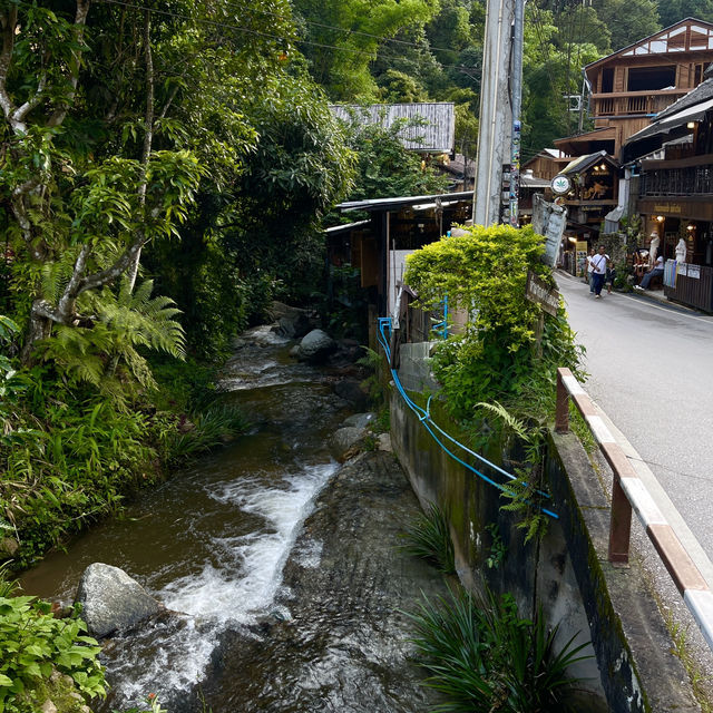 Old Thai Village surrounded by mountains