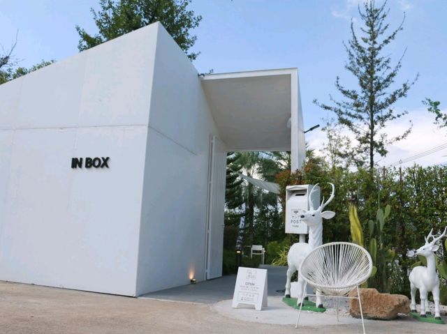 คาเฟ่มินิมอลสีขาวที่ Inbox cafe