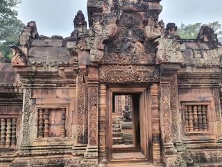 Banteay Srei Temple, a unique temple of amazing delicate carving temple