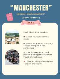Manchester 3-days itinerary 🩵