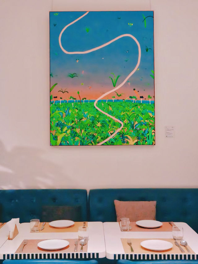 上海‼️美術館入面嘅花園餐廳
