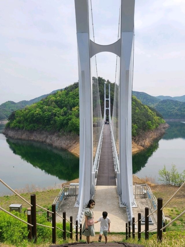 영주호를 가로질러볼수있는 💙용마루공원