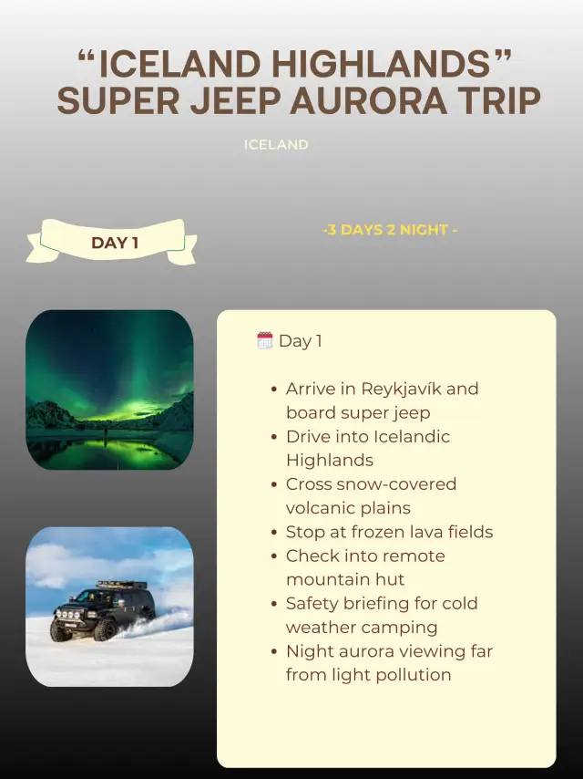 Iceland Highlands Super Jeep Aurora Trip, Iceland 🇮🇸