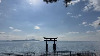 Lake Biwa's Floating Torii Gate - Shirahige Shrine.