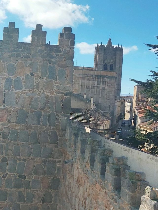 the medieval walls of Avila Spain 