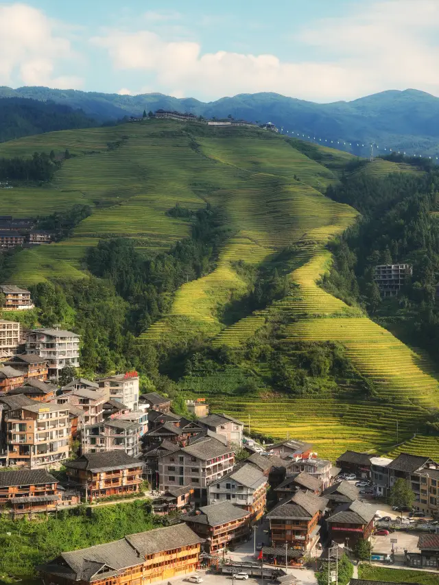 The autumn scenery of Longji Terraces