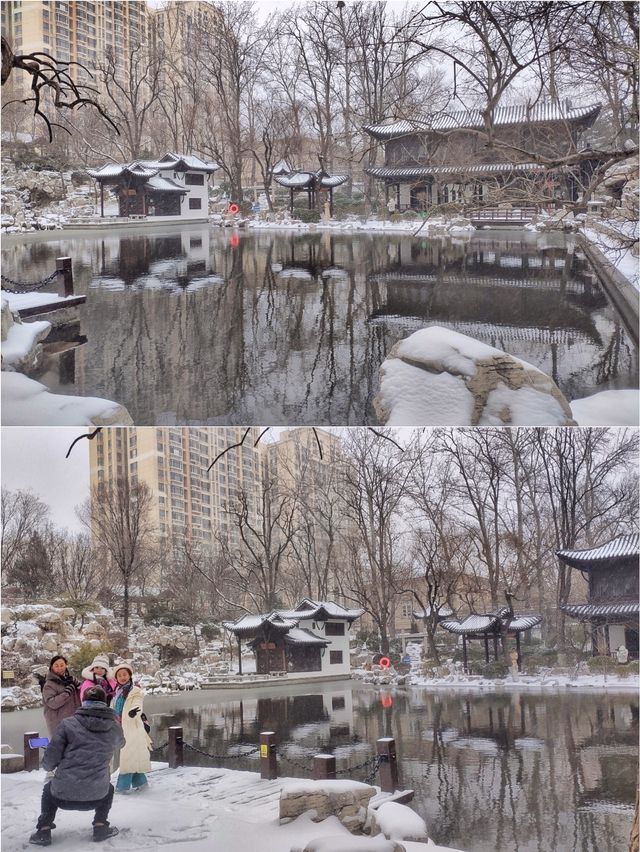 雪中「返璞歸真」——遊濰坊人民公園的「歸真園」