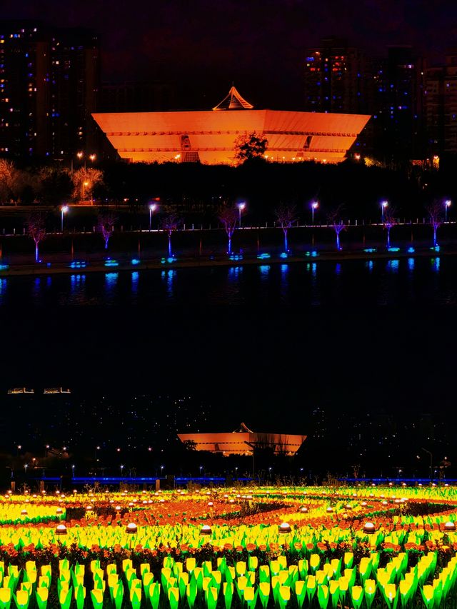 夜泊並州橋（二）——太原·迎澤大橋。