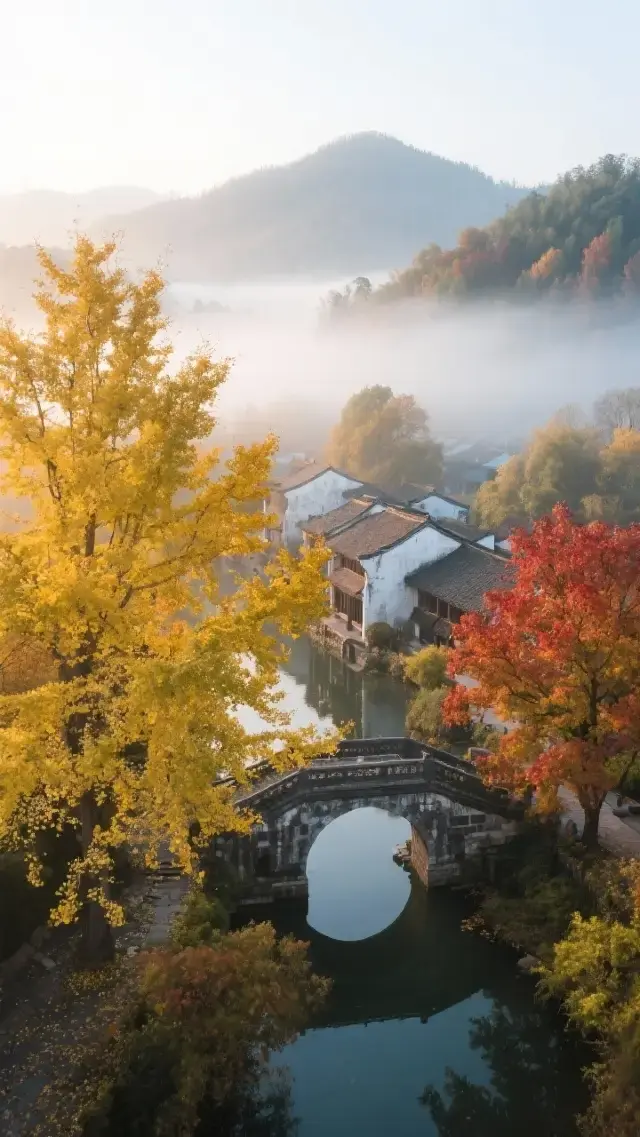 Hot Springs and Autumn Leaves Both Enjoyed