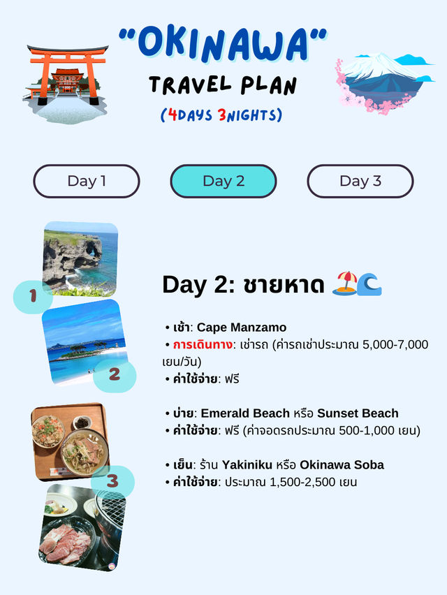 เเจกเเพลนเที่ยว Okinawa 4 วัน 3 คืน ! 🎌📍