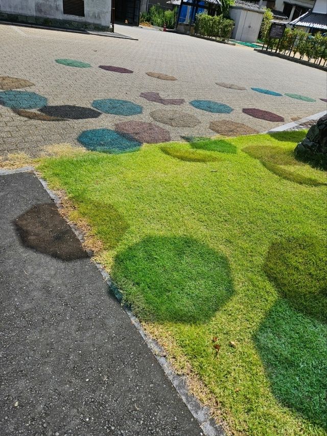 【青い空にカラフルな傘が揺れる】