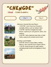 Chengde itinerary for 2 Day trip