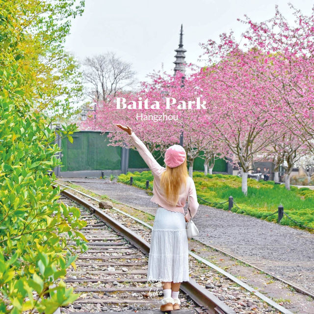 แวะไปถ่ายรูปสวยๆสวนรถไฟกับซากุระสีชมพูน่ารัก 