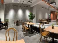 Fluffy goodness in a stylish cafe
