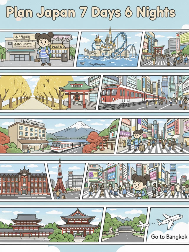 แผนการเดินทาง โตเกียว - คาวากูจิโกะ - ดิสนีย์ซี