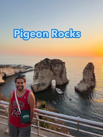 🌅 โขดหินพิเจน (ราอูเช่) – เดินเล่นชมพระอาทิตย์ตกริมชายฝั่งเบรุต