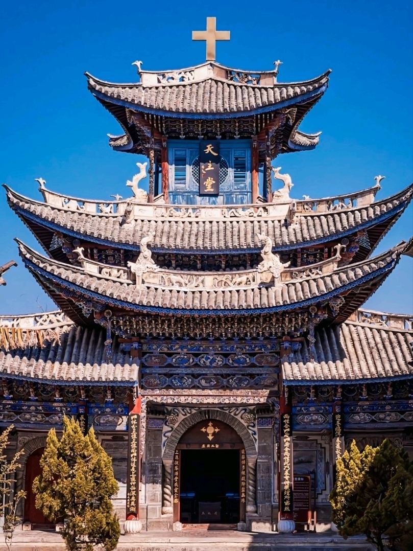 ユニークな美しさを誇る中国の教会、雲南省大理市にある大理カトリック