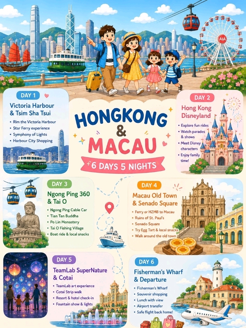 🇭🇰🇲🇴 ฮ่องกง – มาเก๊า 6 วัน 5 คืน 
