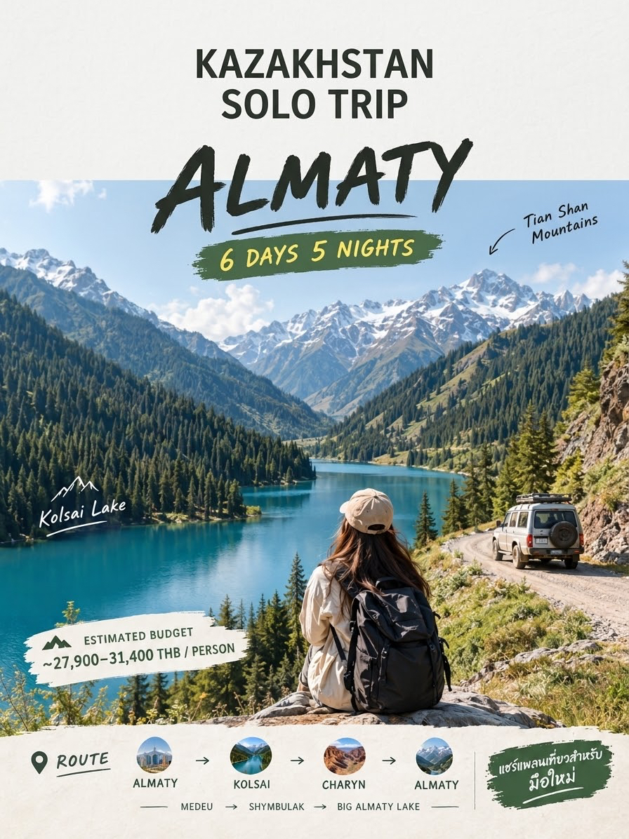 แจกแพลน Almaty คาซัคสถาน 6 วัน 5 คืน 🇰🇿บินตรง 6 ชม. ฟีลยุโรป แต่ราคาเอเชีย!