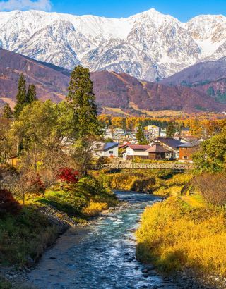 秋の白馬｜黄金色に輝く山々と心安らぐ風景