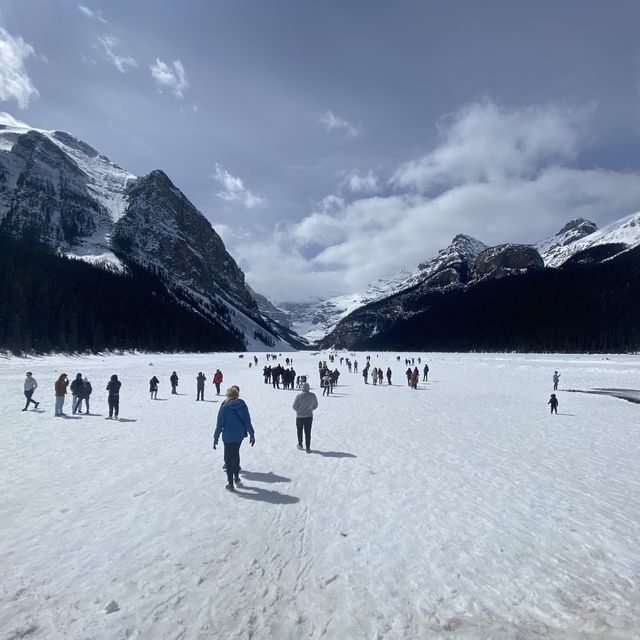 Lake Louise in Spring - still Frozen!