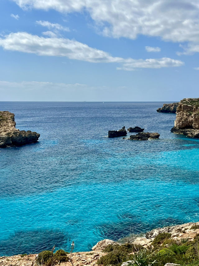 Coast of Malta with stunning clear waters