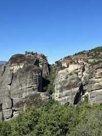 The Meteora Monasteries in Greece are a great place for hiking.